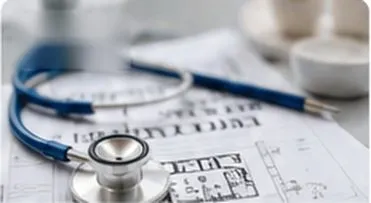 Stethoscope on medical notes